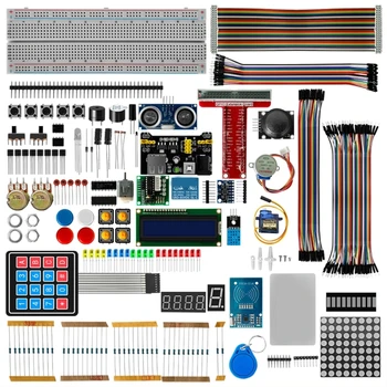 DIY E8 Projeto de Componentes Eletrônicos Básicos Starter Kit para o Raspberry Pi LCD1602 com o LED do Botão do Capacitor Resistor K1KF