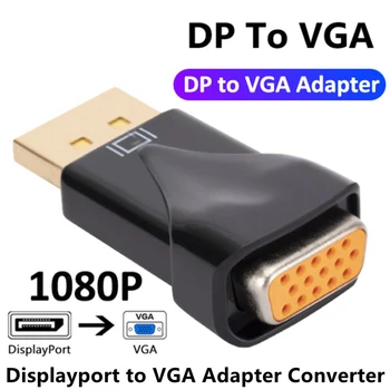 DP Para Conectores VGA Cabo unidirecional Macho e Fêmea Conversor de Plug and Play Sem a Energia Necessária para a TV Monitor do Laptop