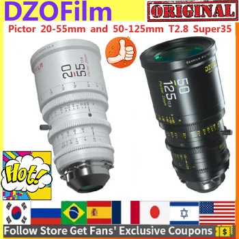 DZOFilm Pictor 20-55mm e 50-125mm T2.8 Super35 Lente de Zoom Bundle (PL Mount e EF Montagem, Preto)