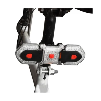 Dianteira da bicicleta Traseira, Luz de Advertência de Segurança sem Fio de Controlo da Bicicleta Vire Sinal de Luz Recarregável USB Luz da Cauda