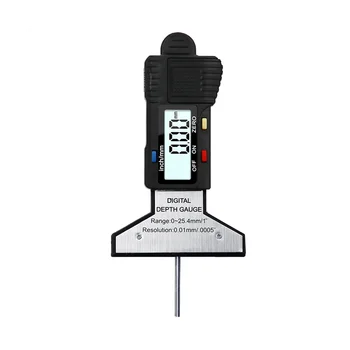 Digital Medidor De Profundidade Da Banda De Rodagem 0-25.4 MM de Medição Régua de Pressão de Segurança do Carro Medidor Ferramenta de Pneus Monitor Eletrônico