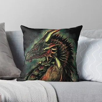 Dragonborn (Versão Verde) Jogar Travesseiro Capa De Almofada Conjunto De Fronhas Decorativas, Capas De Almofadas Para O Sofá