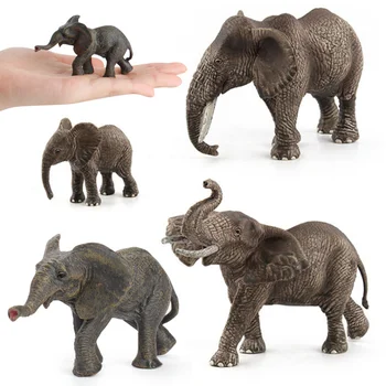 Elefante Modelo Zoológico Selvagem Africano Macho elefante Elefante Simulação de Brinquedo Elefante Decoração da Família Estatueta D'action Kawaii Brinquedos