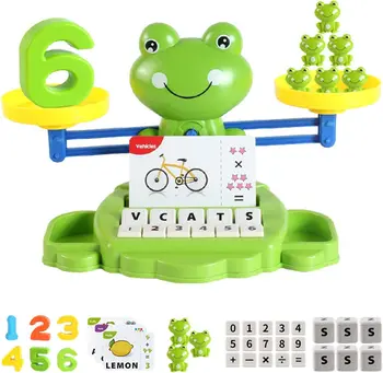 Equilíbrio de Jogo de Matemática Brinquedos - Sapo Contando Escalas de Crianças, Pré-escolar as Actividades de Aprendizagem Precoce Brinquedo Educativo para as Cartas de Números Anim