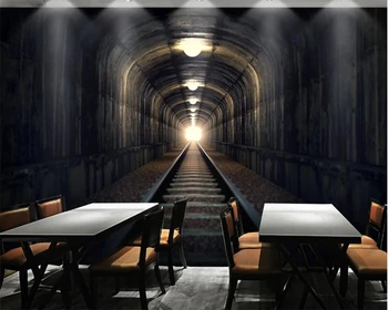Estendido Túnel Bar, KTV Impermeável PLANO de Fundo de Tijolo de papel de Parede 3D Adesivo de Parede de Sala de estar papel de Parede Mural de Decoração do Quarto