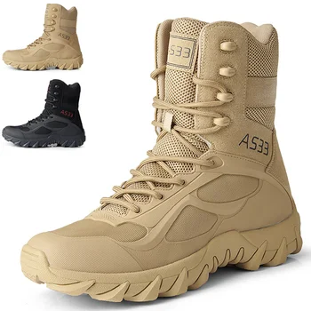 Exército Dos Eua Boots Com Zíper Inverno Botas Militares Exterior Tático Sapatos De Homens Militar De Batalha Respirável Trekking De Montanha Novo