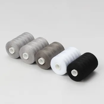 Família de linha de costura da cor de costura na mão thread pequeno rolo 402 máquina de costura thread conjunto de Cinza laço de plástico caixa de costura