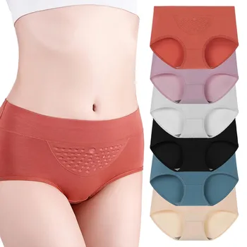 Feminino Fisiológicas Calças à Prova de Vazamento Menstrual das Mulheres Cueca Período de Calcinha de Algodão de Saúde Cuecas sem costura Na cintura Quente