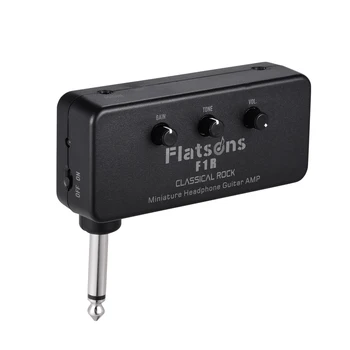 Flatsons F1R Mini Fone de Amplificador de Guitarra Amplificador de Fone de ouvido 3,5 mm Entrada AUX Plug-and-Play acessórios para guitarra