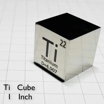 Fornecimento de Titânio (Ti ) de Metal 1Inch Cubo de Ti 25.4x25.4x25.4 mm Densidade do cubo para o Elemento de Coleção