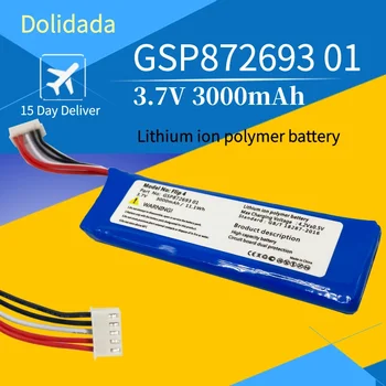GSP872693 01 3.7 V bateria 3000mAh Recarregável de Polímero de Lítio de Bateria Para alto-Falante JBL 4 Flip Flip 4 Edição Especial de Áudio Bluetooth