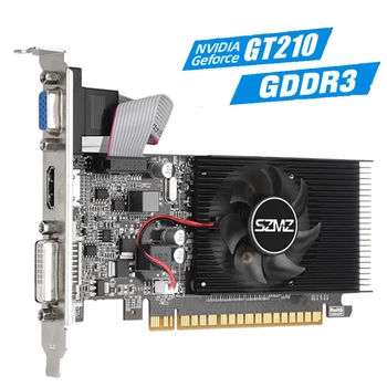 GT 210 Placa de Vídeo de 1GB Placas Gráficas PCI E Pcie 2.0 X16 VGA DVI da Placa de Vídeo GT210 1GB Placa Gráfica NVIDIA Geforce de 1GB PC GPU
