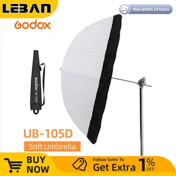 Godox UB-105D 105cm Branco Parabólico Reflexiva Transparente Guarda-chuva Suave Luz de Estúdio Guarda-chuva Preto com Prata Tampa do Difusor