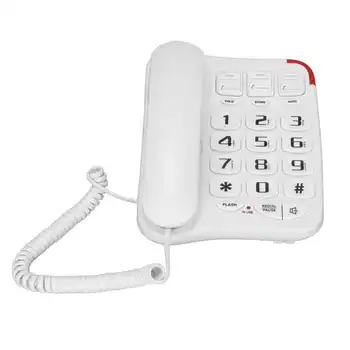Grande Botão de Telefone 3 Imagem Chaves de Som Amplificado com Fio Telefone Fixo para Idosos Home Office