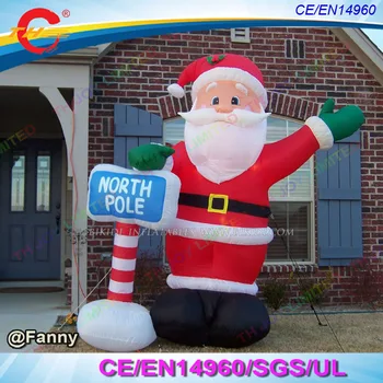Grátis porta de envio de 6m (20 pés de alta gigante inflável papai noel desenhos animados para venda, decoração de Natal inflável de santa balão de ar
