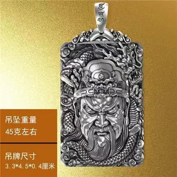Guan Yu Homens Colar Dominantes Retro Personalidade da Moda Guan Segundo Mestre Marcial Deus da Riqueza Pingente