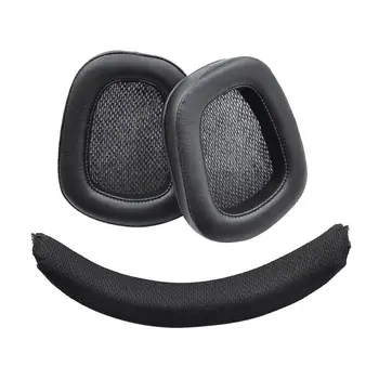Headband de couro Macio de Espuma de Protecção Capa de Almofada de Substituição para Logitech G533 Fones de ouvido Fone de ouvido