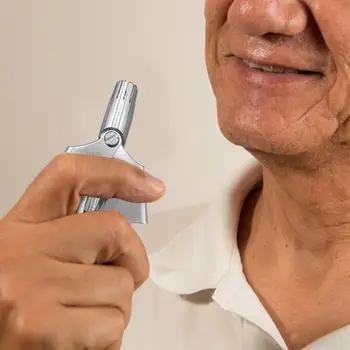 Homens Manual Aparador Barbeador Compacto de Pêlos do Nariz Ferramenta de corte Nariz da Remoção do Cabelo para Viagens