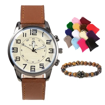 Homens Relógios de Pulseira Conjunto reloj hombre relógios para Homens Clássicos de Negócios de Quartzo de Couro Masculino relógio de Pulso relógio relógio masculino