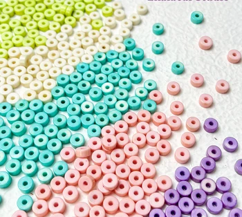 INS do Vento Natural Sintético Branco, Turquesa Colorido Espaçador Esferas de DIY Artesanal Acessórios Pulseira Colar do Grânulo de Material