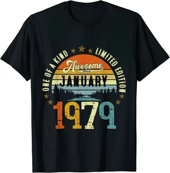 Impressionante Desde janeiro de 1979 Vintage 44º Aniversário de T-Shirt
