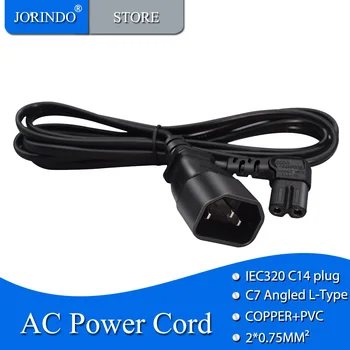 JORINDO IEC320 C14 A C7 conversão de energia cabo,C14 plugue macho a Figura 8 shape lado de flexão do projeto de poder do feminino, cabo de 3M/9,8 PÉS