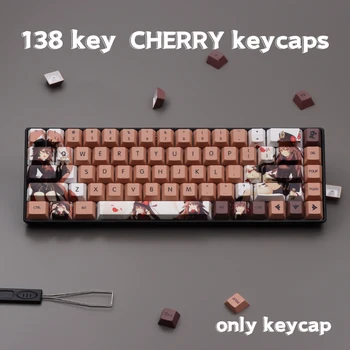 Jogo Genshin Impacto keycaps PBT Cereja Perfil tecla cap para GMK cherry mx 61/64/68/75/cmk87/96/980/104/108 teclado mecânico