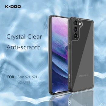 K-Doo Guardião claro caso de volta à prova de choque e anti-scratch proteção transparente tampa do telefone para Samsung s21/s21plus/s21 ultra