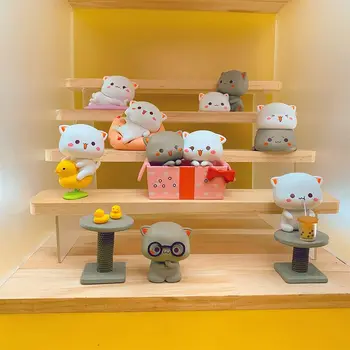 Kawaii Mitao Cat 2 Temporada Sorte Gato Barato Gato Bonito Cega Caixa De Brinquedos Surpresa Figura Cartoon Doll Casa Modelo De Presentes De Aniversário