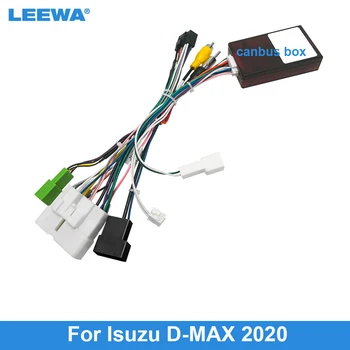 LEEWA Carro 16pin de Áudio Fiação Com Canbus Caixa Para Isuzu D-Max 2020 o mercado de Reposição Estéreo cabo de Instalação do Adaptador