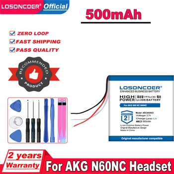 LOSONCOER AEC402933 500mAh Bateria Para AKG N60 NC N60NC Baterias