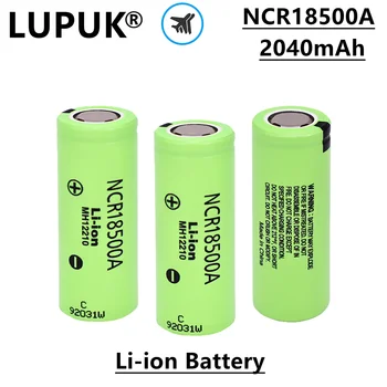 LUPUK - Novo de Alta Qualidade 18500A de Íon de Lítio Recarregável, 3,7 V, 2040mAh, Usado em Equipamentos Médicos, Lanternas, Etc.