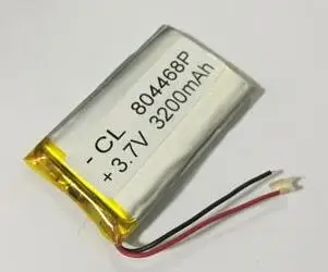 Livre shpping 1pcs/monte 3,7 v 804468 3200mAh bateria de polímero de lítio recarregável do li-íon da bateria