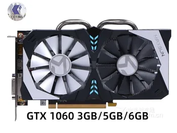 MAXSUN GeForce GTX 1060 3 GB 5 gb de espaço 6GB de Jogo de Gráficos de Cartão de memória GDDR5 6pin PCI-E 3.0 x 16 Cartões de Vídeo de GPU ambiente de Trabalho do CPU, placa-Mãe Usado