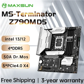 MAXSUN Terminator Z790M D5 placa-Mãe SATA 5*M. 2 DDR5 PCIE4.0 LGA1700 Suporte Intel 12º/13º Núcleo 12700 13400F 13700K 13900K