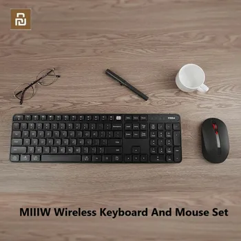 MIIIW sem Fios de 2,4 GHz Gabinete Teclado Mouse Conjunto de 104 Teclas Para notebook PC com Windows Mac Portátil Compatível com Teclado USB e Mouse