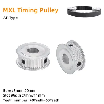 MXL AF dupla-face plana síncrona roda 40/45/50/55/60Teeth Slot width7/11mm hole5~20mm de Temporização Polia Roda para a Máquina do CNC