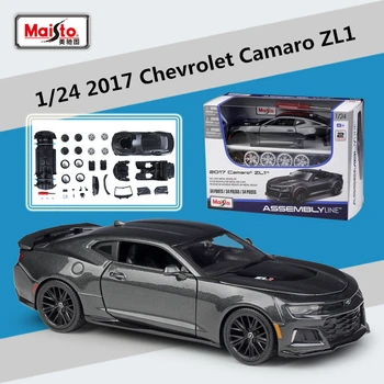 Maisto 1:24 Versão do Assembly 2017 Chevrolet Camaro ZL1 Liga de Modelo de Carro Diecast de Metal Brinquedo Modelo de Carro de Coleta de Brinquedos para as Crianças do Presente