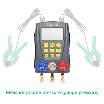 Medidor de pressão de Refrigeração Distribuidor Digital de Vácuo, de CLIMATIZAÇÃO, de Medidor de Pressão de Temperatura Testador de Refrigerante de Teste