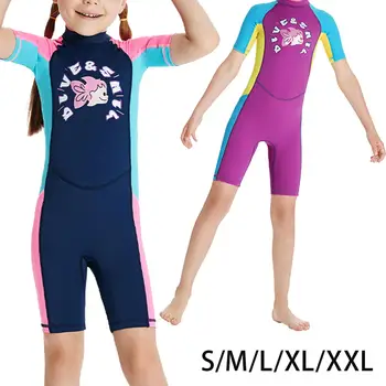 Meninas Roupa Térmica Crianças trajes de banho para a prática de Mergulho Natação Vela
