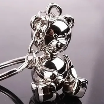Metal Móveis Ursinho Chaveiro eu AMO VOCÊ 3D Animal de Liga Kering Mulheres Carro Bolsa Encanto Acessório para a Menina Anéis de Chave S165