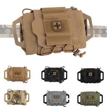 Militar Kit De Primeiros Socorros Tático Molle De Caça Tiro De Caminhada De Airsoft Médica Bolsa Saco De Paintball Acessórios Cs Combater O Caso