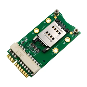 MinMini Adaptador PCI-E com Slot para Cartão SIM para 3G/4G ,WWAN LTE ,GPS cartão titular do cartão SIM com flip
