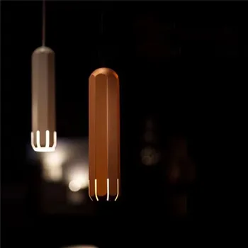 Minimalista LED luzes Pingente Longo Rosa de Ouro pendente de luz Ilha de Cozinha Sala de Jantar Cozinha Tubo Hanging Lamp