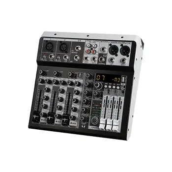 Mixer de áudio de Som, mesa de Mistura de Som da Placa do Console Multifunção Processador DSP Mixer de Som para DJ Studio Performance no Palco