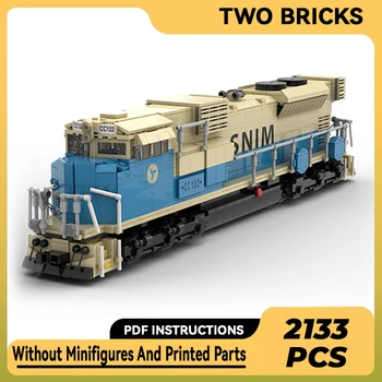 Moc Blocos de Construção do Modelo do Trem Ferroviário SNIM SD70ACS Técnico Tijolos DIY Montagem de Brinquedos de Construção Para Pequ Presentes de natal