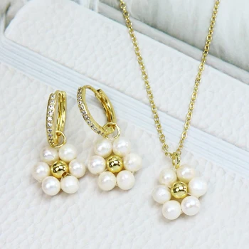 Moda Feshwater Pérolas earringsDrop brinco de pérola, brincos Estilo de Moda conjunto de jóias de Presente para as mulheres