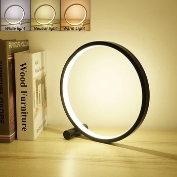 Moderno, Simples Rodada de Lâmpada de Mesa LED Quarto Decorativos USB Mesa de Leitura, Luz da Noite
