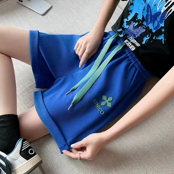 Mulheres De Esportes De Shorts Do Verão Do Algodão Respirável Curto Meninas De Calças Casuais Solta Ampla Perna Reta Calças Femininas Calças Ao Ar Livre