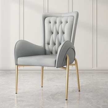 Nordic Cadeira De Jantar Moderna Sofá De Couro Móvel Poltrona Restaurante Elegante Design De Cadeira De Relaxar Cadeiras Para Pequenos Espaços Nordica Mobiliário De Luxo